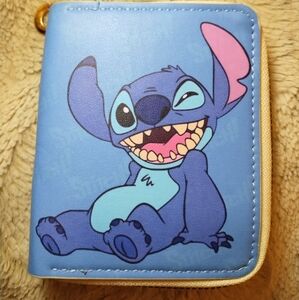 *Stitch Blue Zippy Card Wallet